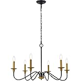 Elegant Furniture & Lighting Rohan Collection 6-Light Chandelier