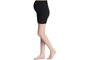Liang Rou Maternity Belly Support Mini-Ribbed Stretch Safety Short Leggings