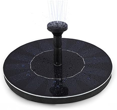 KUCAM 1.4W Solar Floating Fountain Pump Mini Garden Water Pump for Courtyard Birdbath, Flow 150L/H