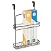 mDesign Over Cabinet Kitchen Storage Organizer for Aluminum Foil, Sandwich Bags, Cleaning Supplies - Wall Mount, Bronze