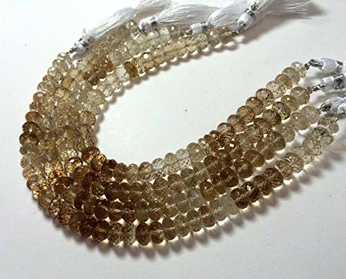 AAA QUALITY IMPERIAL TOPAZ FACETED RONDELLE LOOSE GEMSTONE BEADS 8"INCH STRAND TOPAZ NECKLACE WHOLESALE PRICE