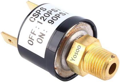 Airs Inflators, Air Pressure Control Switch Valve Regulator 90-120 PSI with Double Gauges