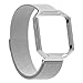 For Fitbit Blaze Bands with Frame, Austrake Replacement Milanese Loop with Metal Housing for Fitbit Blaze Smart Sports Watch Bracelet for Women Men,Small Silver