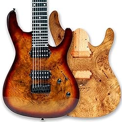 BexGears DIY 7 String Electric Guitar Kits Burl