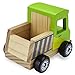 Wooden Wheels Natural Beech Wood Pickup Truck by Imagination Generation, Lime Green