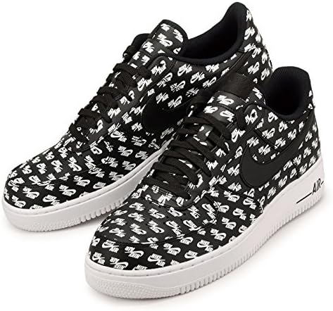 nike air force 1 low all over logo black