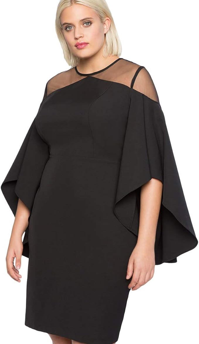 plus size trumpet sleeve dress