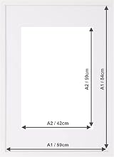 Fabian Clarke London A1 Modern White Picture Frame with A2 Mount view 2