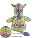 WEWILL Creative Night Light LED Colorful Rainbow Zebra Lifelike Stuffed Animal Toy Birthday Day Gift for kids, 18-Inch