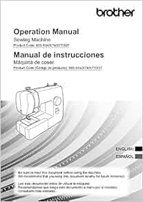 Brother LX3817 Sewing Machine Owners Instruction Manual