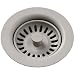 Elkay LKQS35GR Polymer Drain Fitting with Removable Basket Strainer and Rubber Stopper, Greige