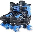 LIRENGUI Roller Skates for Kids, Boys Roller Skates for Girls with All Wheels Lighting Up, Adjustable Roller Skates for Beginner Indoor Outdoor Sports Roller Skates