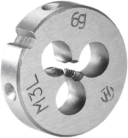 sourcing map M3 X 0.5 Metric Round Die, Machine Thread Left Hand Threading Die, Alloy Steel Screw Thread Cutting Die