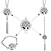 BESTTERN Multifunctional Aromatherapy Essential Oil Diffuser Necklace & Locket Bracelet with 316L Stainless Steel Tassel Pendant + 8Pads
