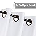 H.VERSAILTEX Linen Blackout Curtain 84 Inches Long for Bedroom/Living Room Thermal Insulated Grommet Linen Curtain Drapes Primitive Textured Burlap Effect Window Drapes 1 Panel - Heather Pure White
