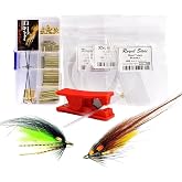 Bolsek Tube Fly Tying Kit 80PCS Combo Fly Tubing Tools Set Fly Tube Adapter &amp; Cutter with Brass Tube Cone Beads Fly Tying Materials