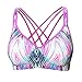 CharmLeaks Women's strappy bra workout bra top workout clothes workout tanks sports bra,Pur Chic,Medium