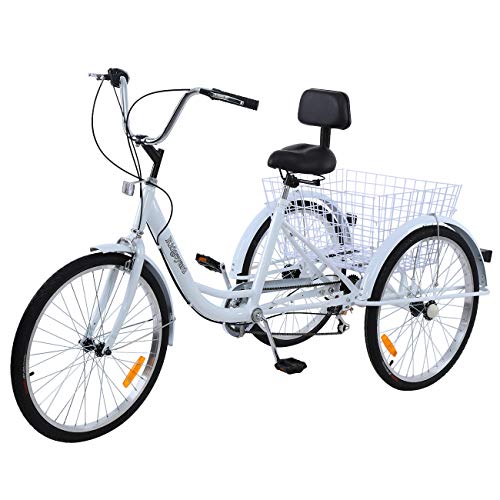 3 wheel bike with basket on back