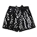 ChicNChic Baby Girls Letter Print Tops Sequins Pants with Headband 3pcs Little Girls Outfits Short Set 24M White