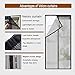 Magnetic Screen Door with Mesh Curtain Full Frame Velcro. Fits Door Openings Up To 36”x82” MAX