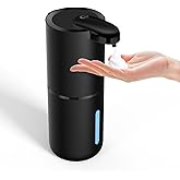 SYLFU Automatic Foaming Soap Dispenser, Touchless Hand Soap Dispenser Rechargeable, Dish Foaming Liquid Dispenser Electric for Bathroom Countertop, Kitchen and Commercial 12.85 oz/380mL