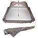 (3 Pack) Esfun Large Premium Quality Food Covers Nets for Outdoors & Picnics,17 inch,Reusable and Collapsible Pop-up Mesh Screen Food Covers Umbrella Keep Out Flies, Bugs, Mosquitoes