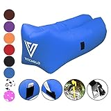 Vitchelo Inflatable Couch by Giant Bean Bag Chairs for Kids and Adults Blow Up Sofa - Inflatable Lounge & Air Chair Perfect for Indoor and Outdoor Hangout Camping Picnic & Music Festivals