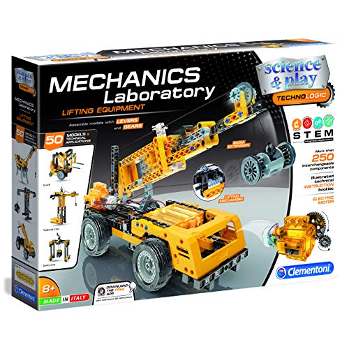 Clementoni Technologic Mechanics Laboratory, Lifting Equipment Assembly Kit, 50 Model Configurations, Ages 8 and Up - Thumbnail 2