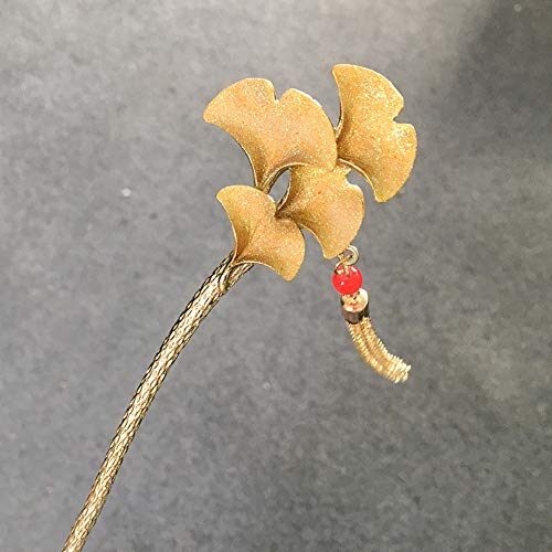 Fashion Ginkgo Hair Decor Sticks Hair Chopsticks Hairpin Chignon Chinese hair pin - Thumbnail 3