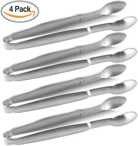 Sugar Tongs for Tea Party, Appetizer, Dessert and Cheese, 4 Pack