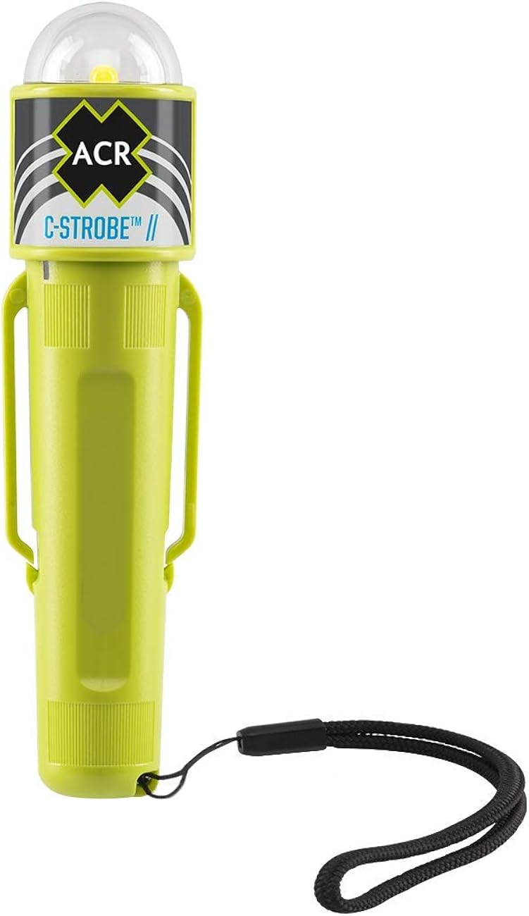 acr C-Light H2O,  LED PFD Vest Light with Clip, Velcro Strap, Water-Activated, USCG, Solas w/o Batteries Card