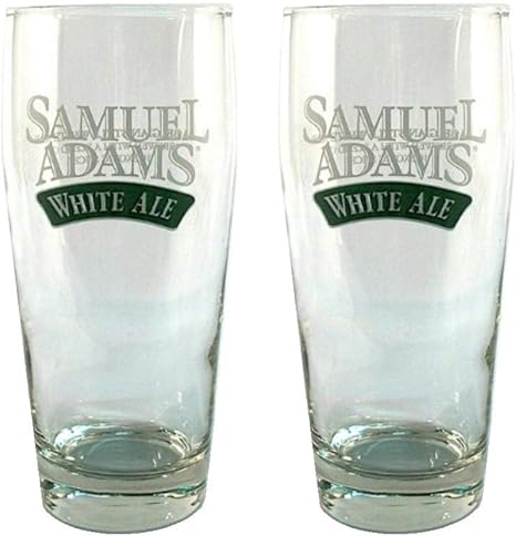 Amazon Com Sam Adams White Ale Glass Set 2 Pack Beer Glasses Mixed Drinkware Sets