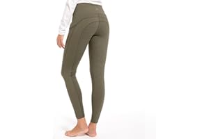 Harrison Howard Women's Full Seat Silicon Grip Equestrian Breeches Horse Riding Tights High Waisted Leggings