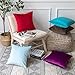 Phantoscope Pack of 2 Velvet Decorative Throw Decorative Pillow Cover Soft Solid Square Cushion Case for Couch Green 20 x 20 inches 50 x 50 cm