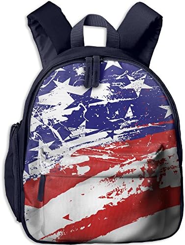 Kids Unisex USA Flag Backpack School Bag