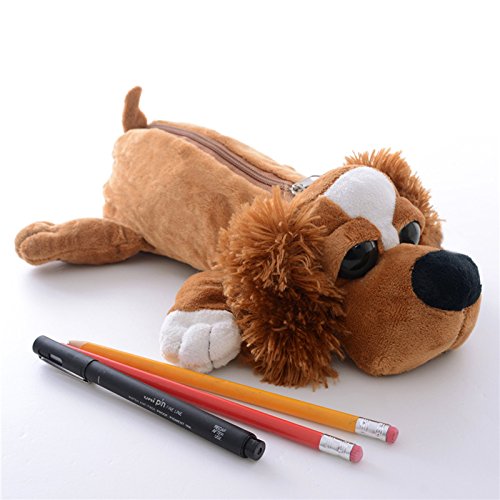 Plush Animal Pencil Case Doggy Stationery Case Cartoon Pouch Storage Comestic Makeup Bag 10