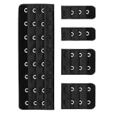 Closecret Women’s 3 Rows 3/4 inch Long-line Bra Corset Back Extender 8 - 14 Hooks (Black)