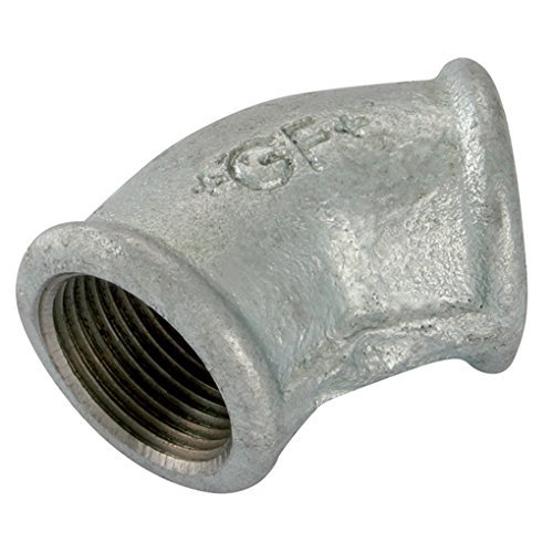 Georg Fischer GF-120 ELBOW FXF 45 DEG (GALV) 1 1/2 inch Malleable Iron fittings