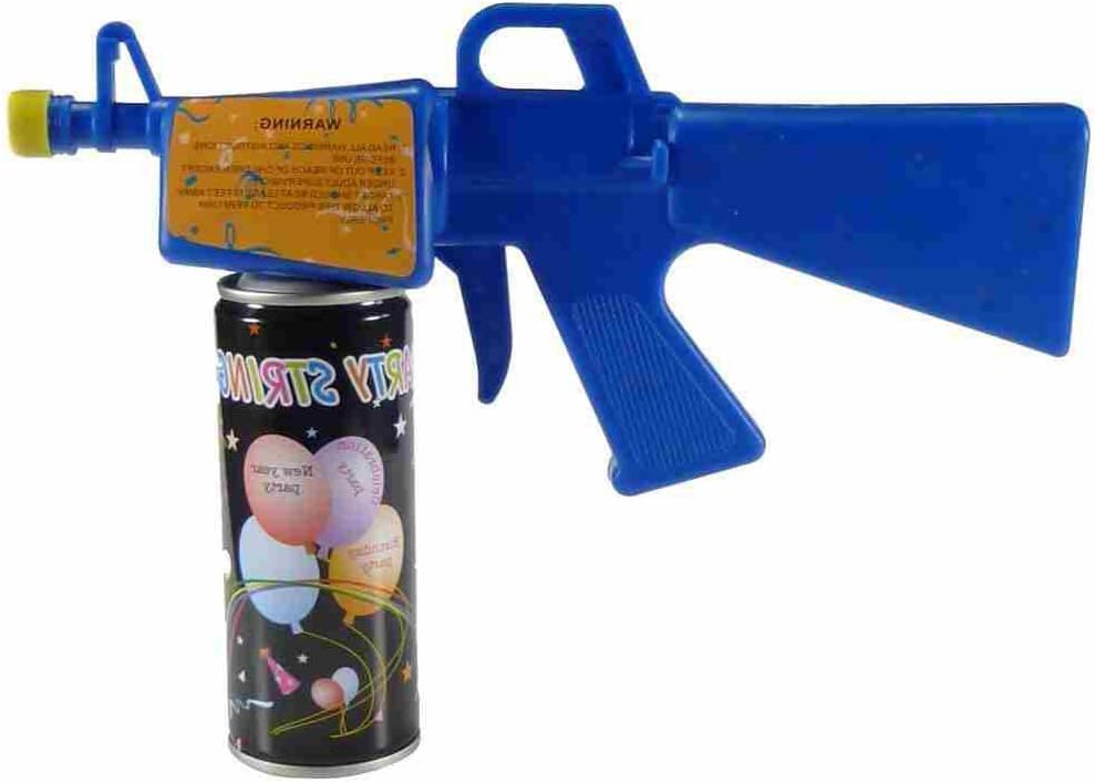 Silly Crazy String Gun (2 Sets) Party String Blaster Gun - INCLUDES 4 Cans Of Party String