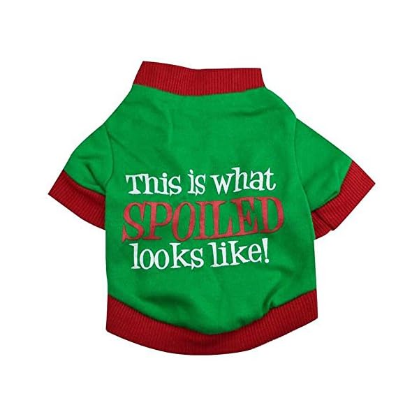 IEason Pet Clothes, Christmas Pet Dog Puppy Clothes Cotton Double Color Letter Shirt Clothes
