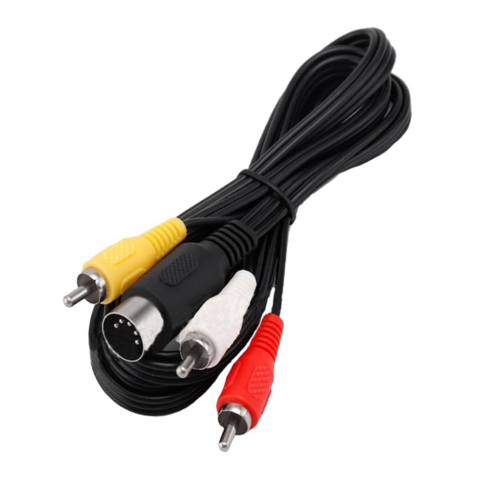 CHILDMORY 1.8M/5.9FT AV Audio Video Composite TV Cable Compatible for Genesis 1/Mega Drive 1
