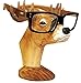 Best-mall Creative Wood Hand Carved Eyeglass Holder-Hold Most Style of eyewears-Great Gift for Anyone (Deer)