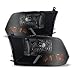 ACANII - For [Non-Projector Type] 2009-2018 Dodge Ram 1500 10-18 2500 3500 Black Smoke Headlights Headlamp Left+Rights