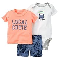 Evelin LEE Baby Boy Cotton Short Sleeve Shirt and Shorts 2pcs Set Clothes (12-18 months,05)