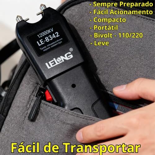 Kit Lanterna Tática LED, Equipamento 2 em 1, Segurança e Defesa Pessoal em Qualquer Lugar, Ideal Para Noites, Viagens, Proteção na Palma da Mão