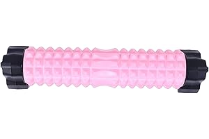 POENVFPO Hard EVA Foam Roller with Suction Cup Stand, Portable Deep Tissue 3D Massage Fitness Tool for Back Leg, 200kg Capaci
