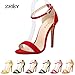 ZriEy(TM) Women Sandals High Heels 11cm Open Toe Ankle Straps Summer Bridal Patent Leather Shoes