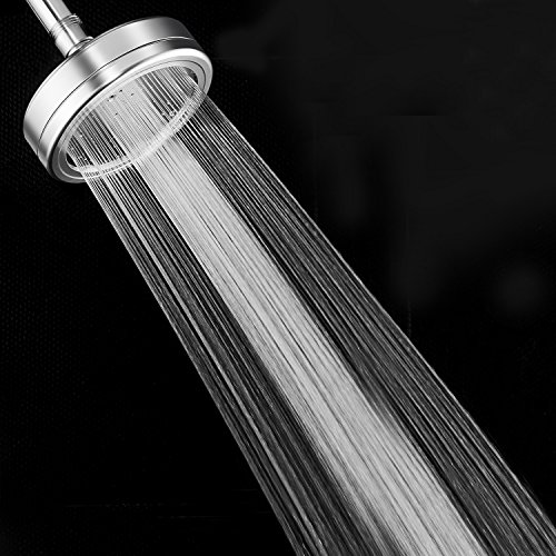 Filtered Shower Head, Couradric 5 Inch Shower Head Water Filter with Removes Chlorine, Hard Water Softener, Improve Dry Hair and Reduces Itchy Skin, All Metal Shower Head