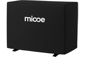 MICOE Swimming Pool Heat Pump Cover for Outside Units, PVC Coated 420D Heavy Duty Pool Heater Winter Cover, Waterproof UV Resistant Dustproof Heater Cover, Winter Protection 38.39”x15.94”x26.38” Black