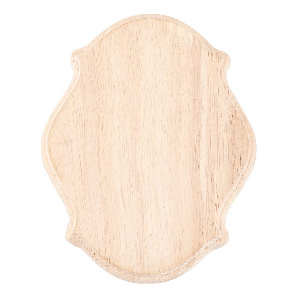 FINGERINSPIRE Unfinished Wood Plaque 15.1x12.2x1.8cm Oval Wooden Blank Signboards Natural Wood Crafts for Painting Carving Burning Wood Boards for DIY Craft Projects Home Decoration